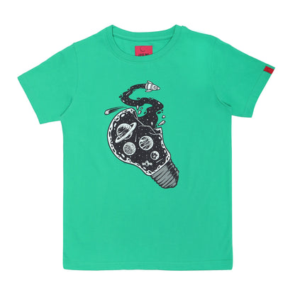 Round Neck Printed Super Combed Cotton T-shirt, (Pack of 2)