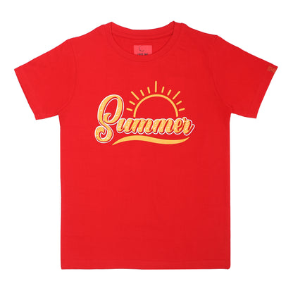 Round Neck Printed Super Combed Cotton T-shirt, (Pack of 3)