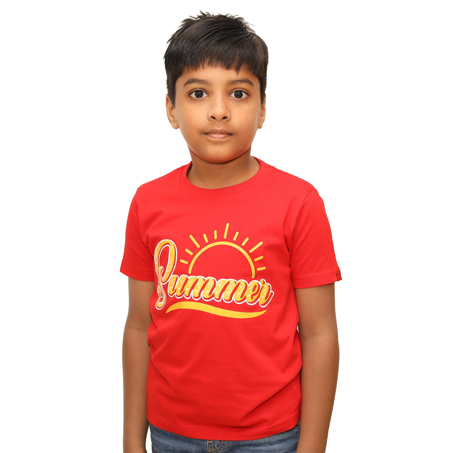 Round Neck Printed Super Combed Cotton T-shirt, (Pack of 2)