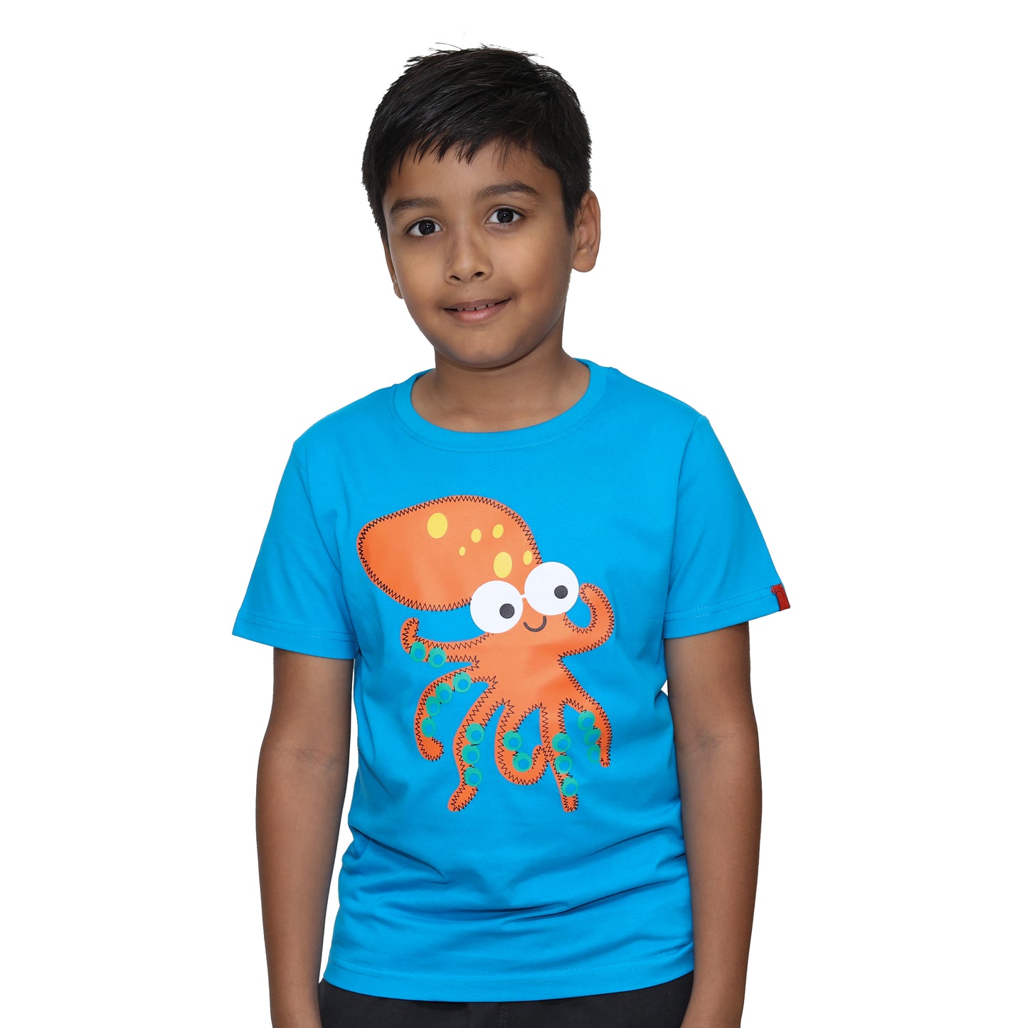 Round Neck Printed Super Combed Cotton T-shirt, (Pack of 2)