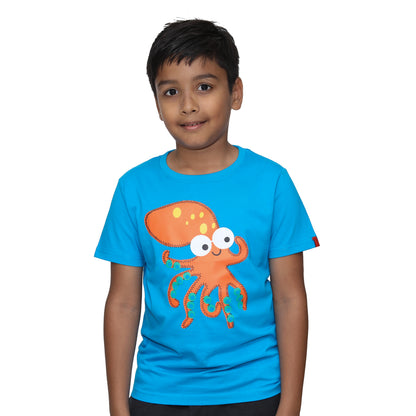 Round Neck Printed Super Combed Cotton T-shirt, (Pack of 2)