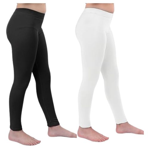 Lycra Cotton Legging for Girls Black,White