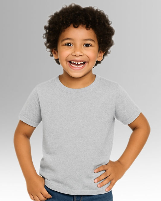 Kids Round Neck T-Shirt Half Sleeves 100% Cotton Plain Solid Color Tshirt