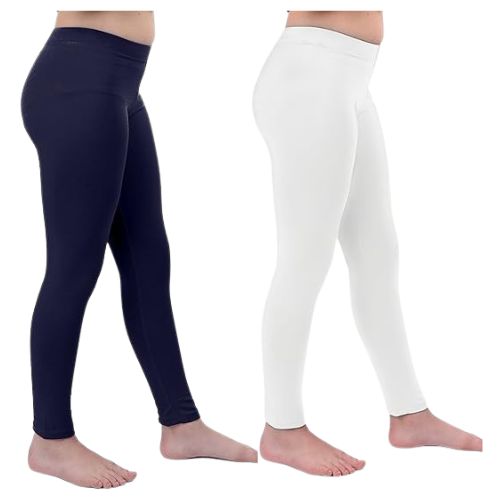 Lycra Cotton Legging for Girls Blue,White