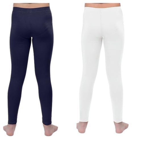 Lycra Cotton Legging for Girls Blue,White
