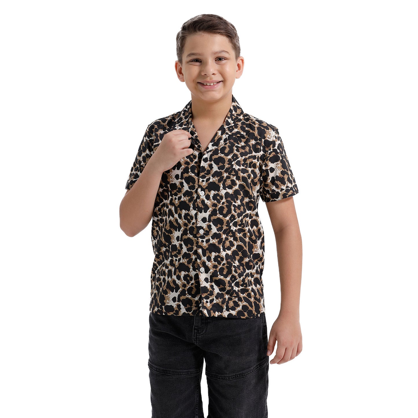 Boys Printed Resort Beach Regular Fit Shirt