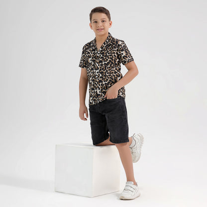 Boys Printed Resort Beach Regular Fit Shirt