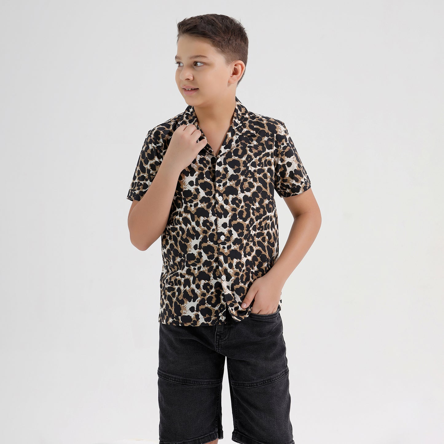 Boys Printed Resort Beach Regular Fit Shirt