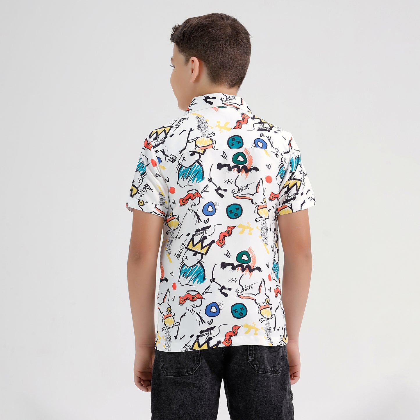 Boys Printed Resort Beach Regular Fit Shirt