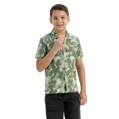Boys Printed Resort Beach Regular Fit Shirt