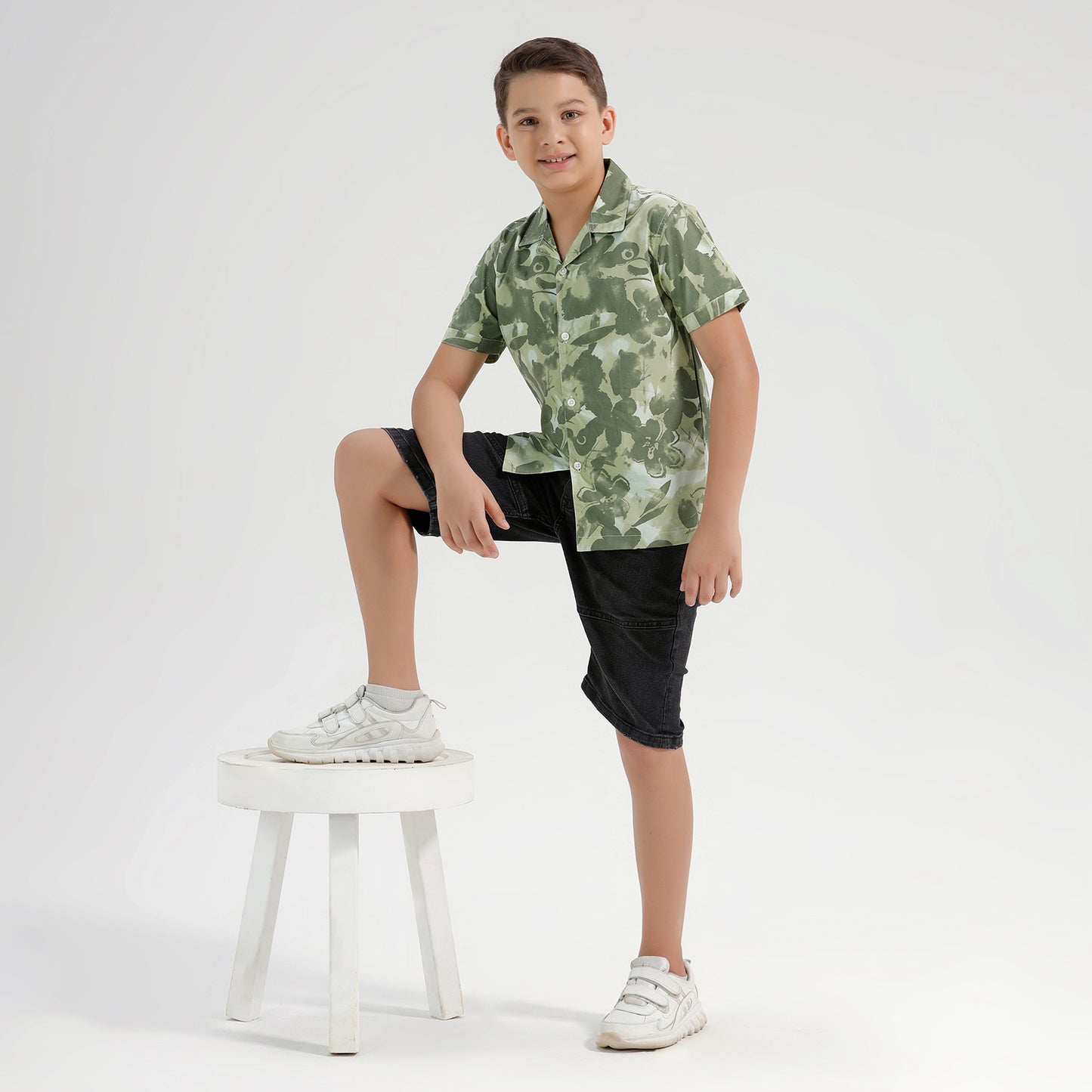 Boys Printed Resort Beach Regular Fit Shirt