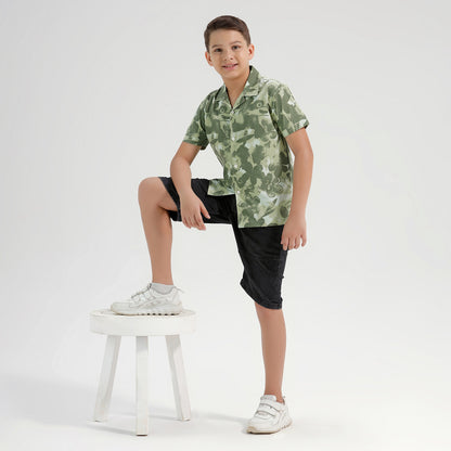 Boys Printed Resort Beach Regular Fit Shirt
