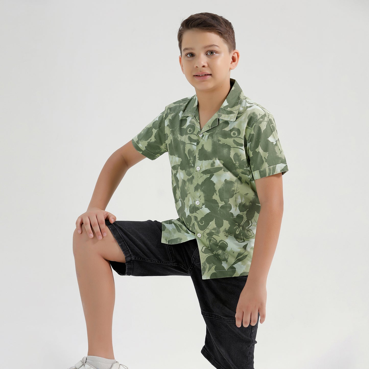 Boys Printed Resort Beach Regular Fit Shirt