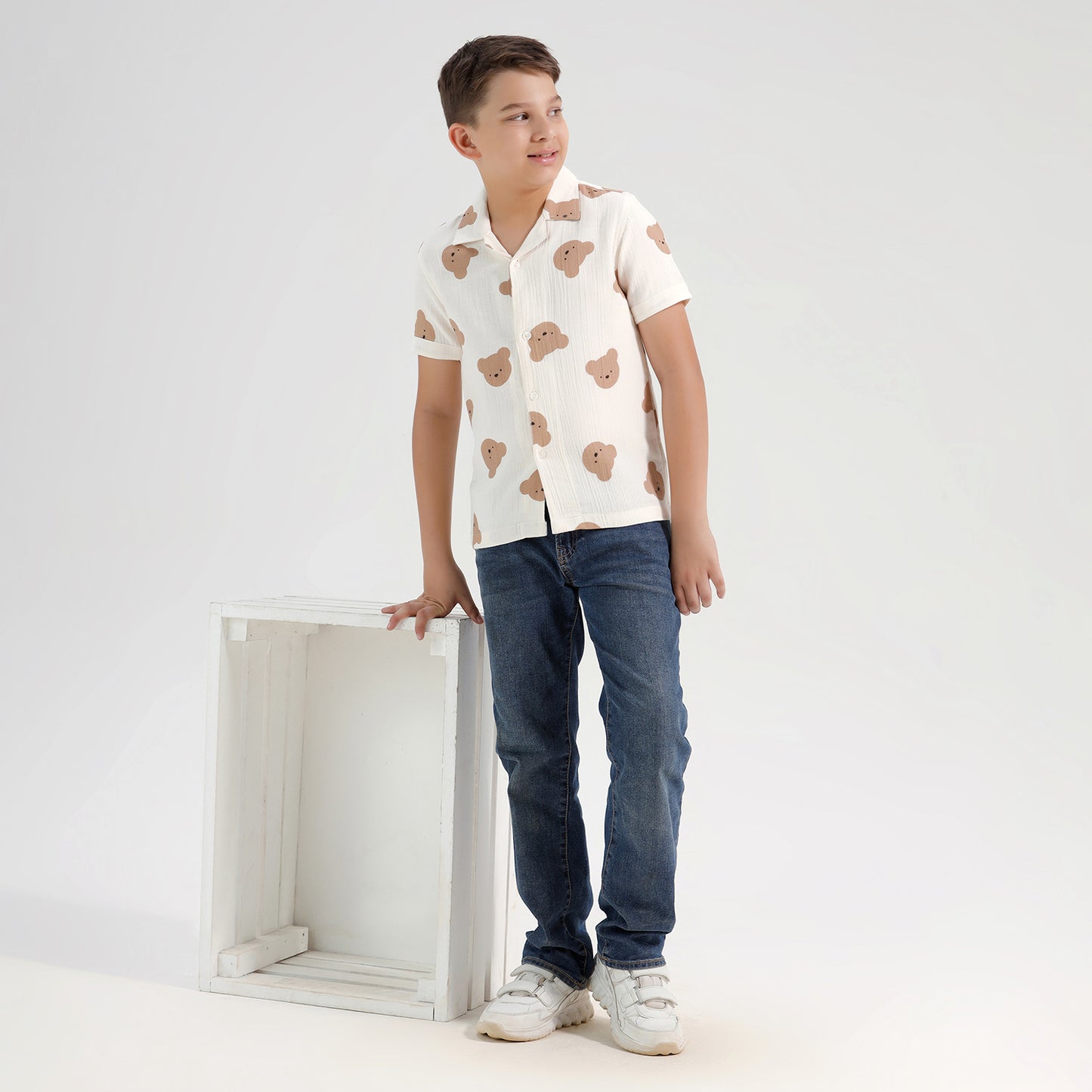 Boys Printed Resort Beach Regular Fit Shirt