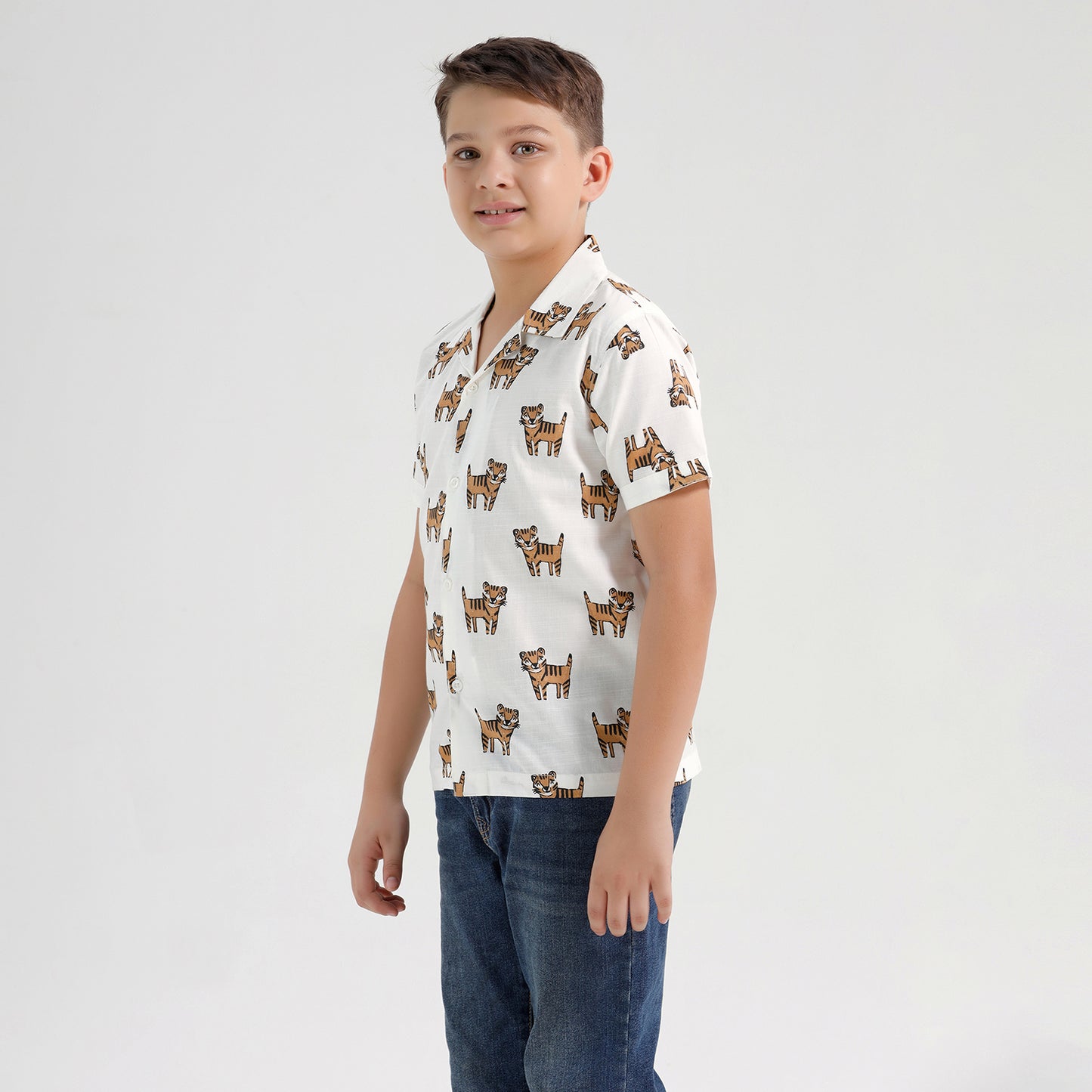 Boys Printed Resort Beach Regular Fit Shirt