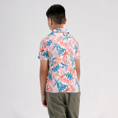 Boys Printed Resort Beach Regular Fit Shirt