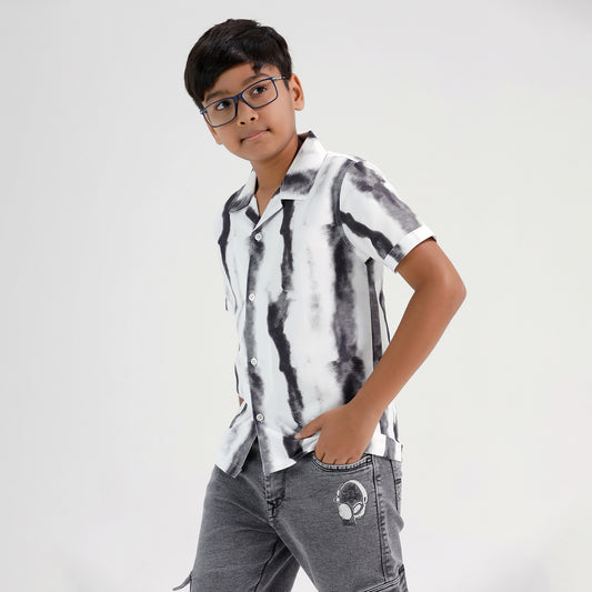 Boys Printed Resort Beach Regular Fit Shirt