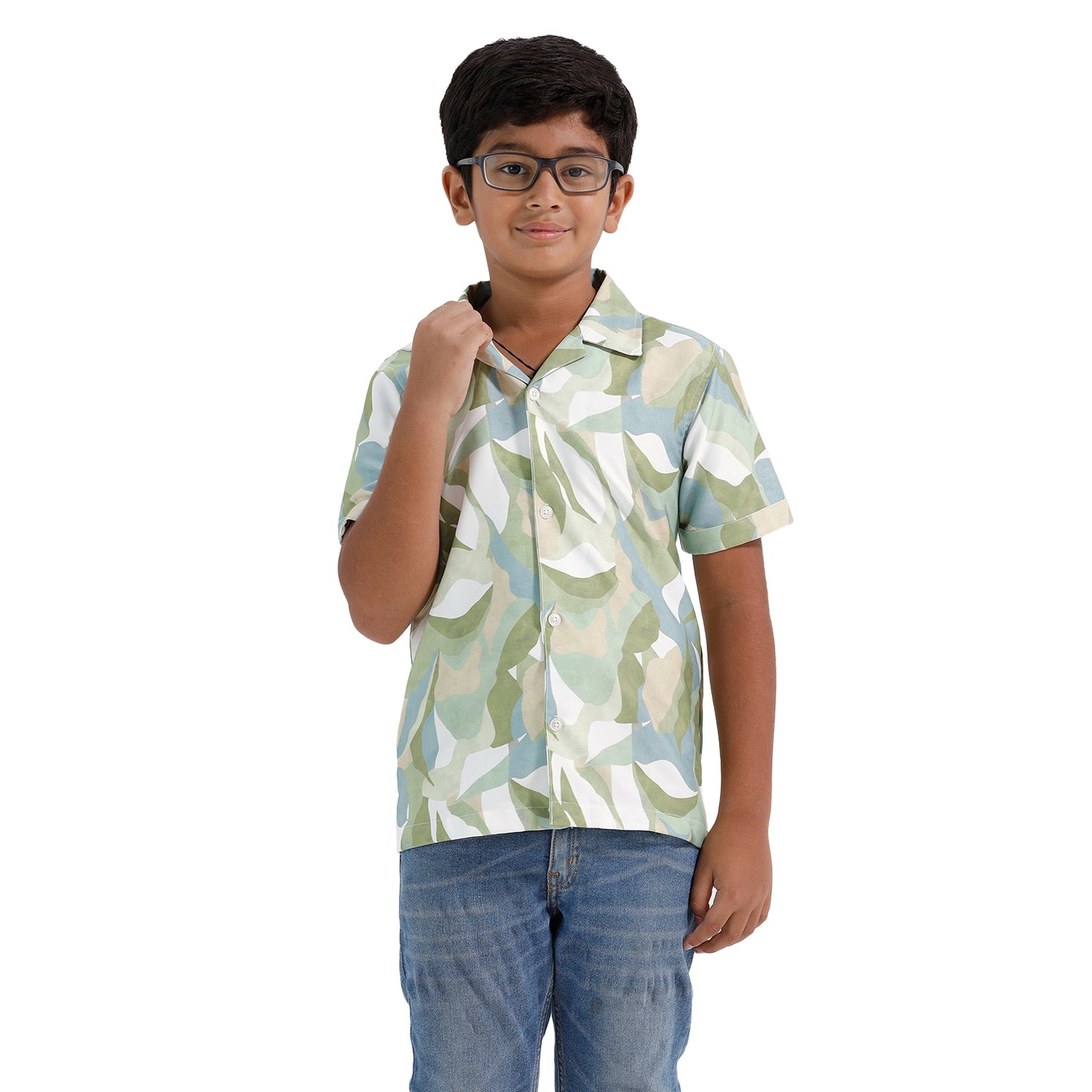 Boys Printed Resort Beach Regular Fit Shirt