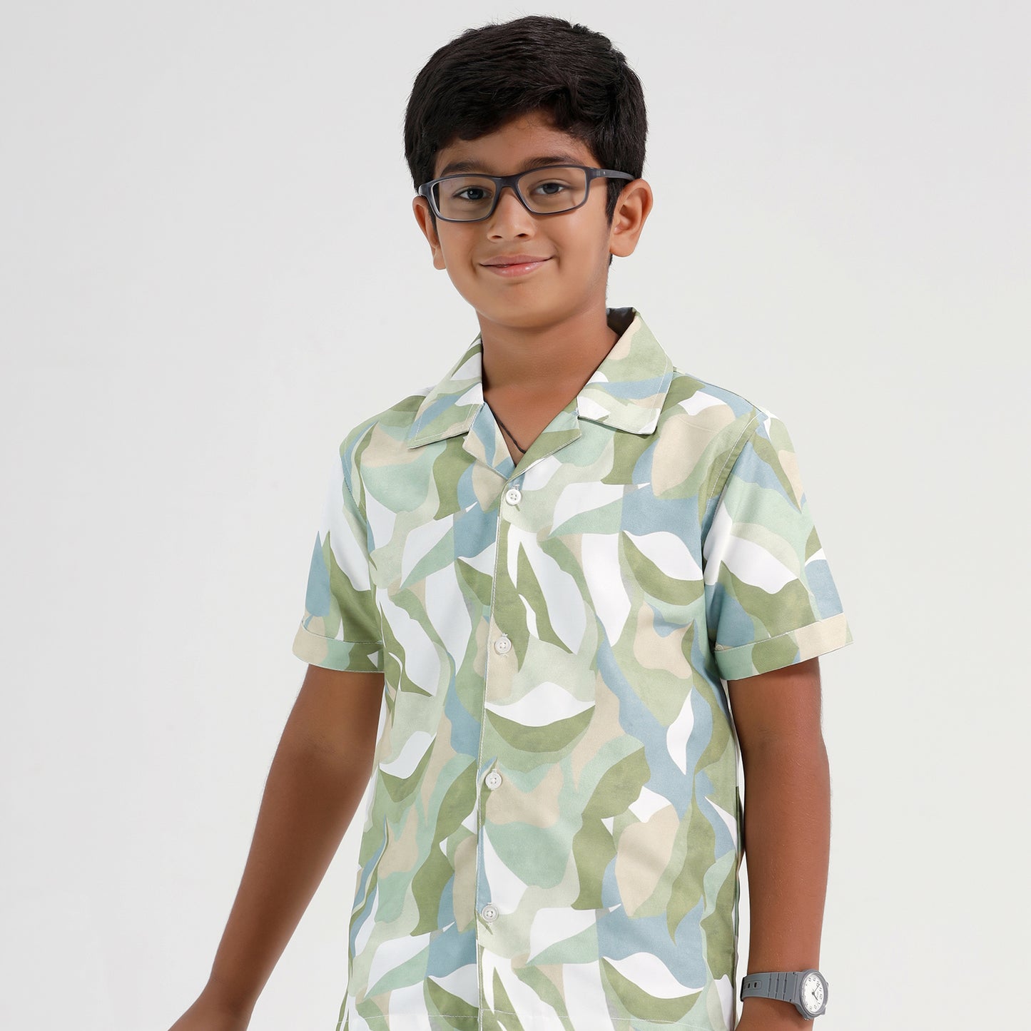 Boys Printed Resort Beach Regular Fit Shirt