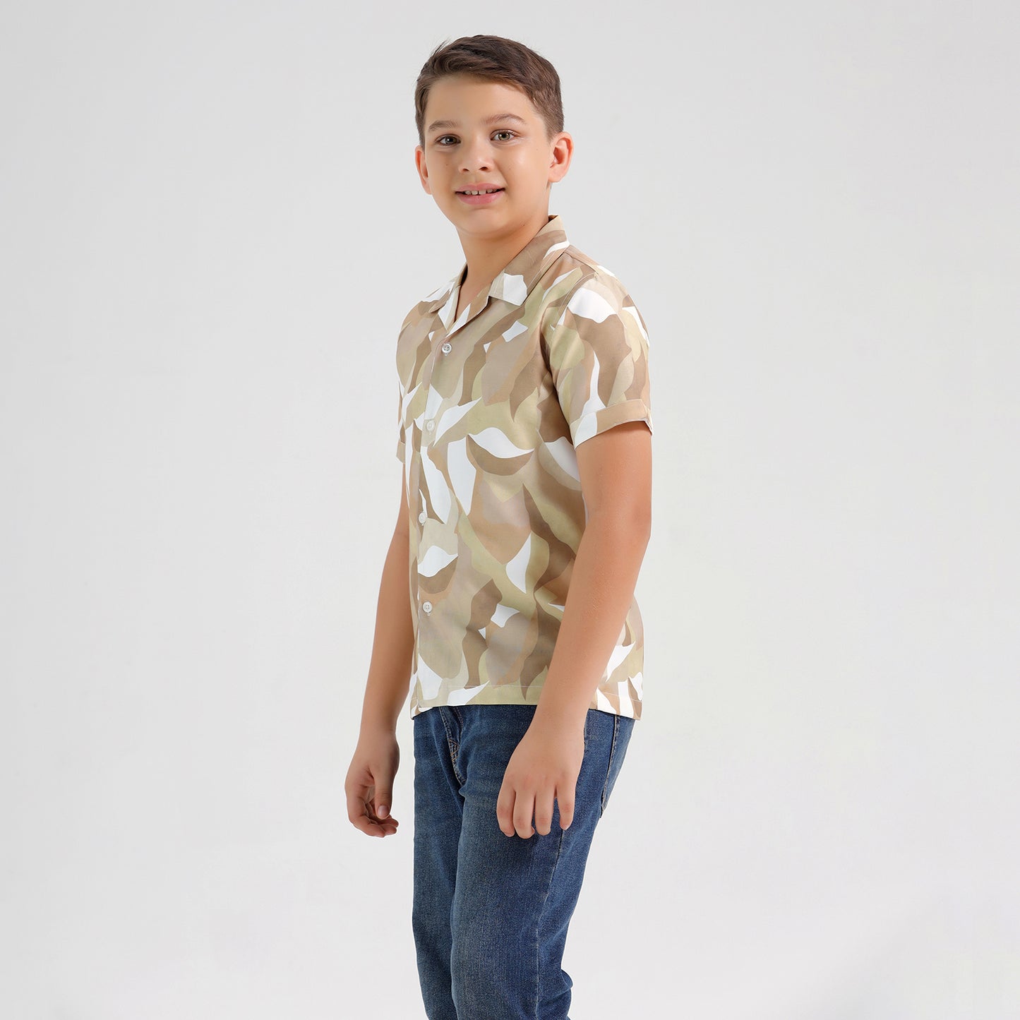 Boys Printed Resort Beach Regular Fit Shirt