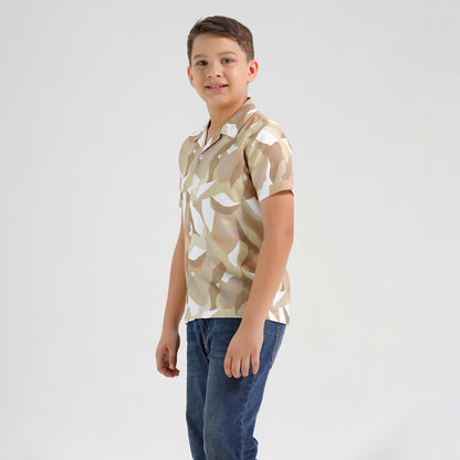 Boys Printed Resort Beach Regular Fit Shirt