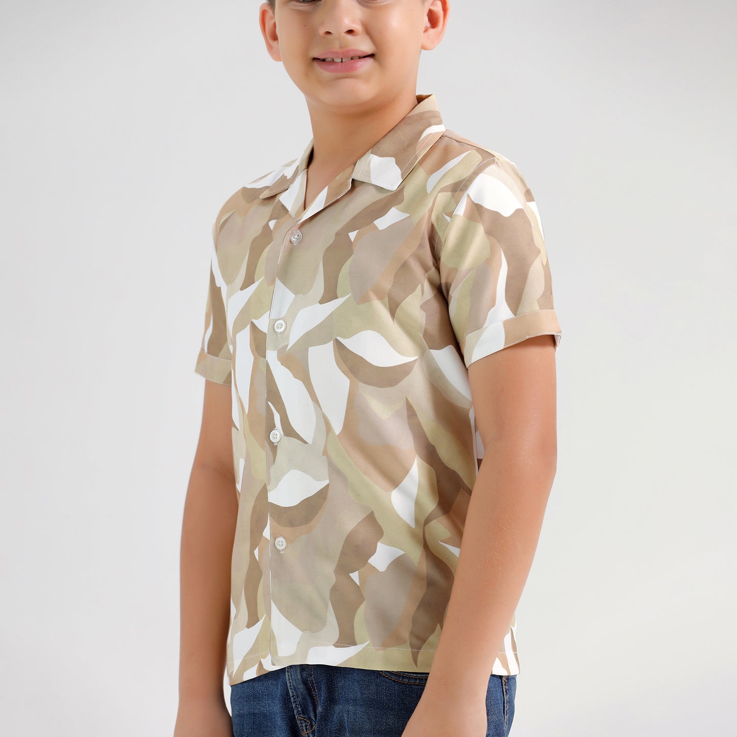 Boys Printed Resort Beach Regular Fit Shirt
