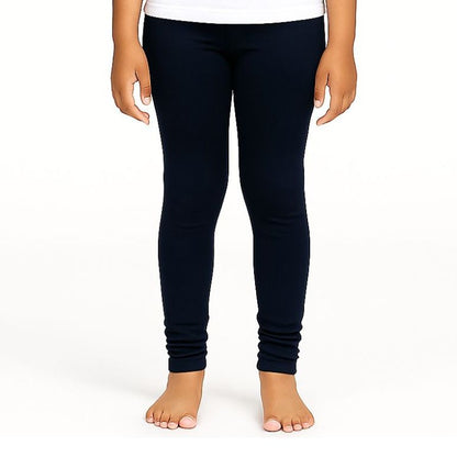 Lycra Cotton Legging for Girls Blue