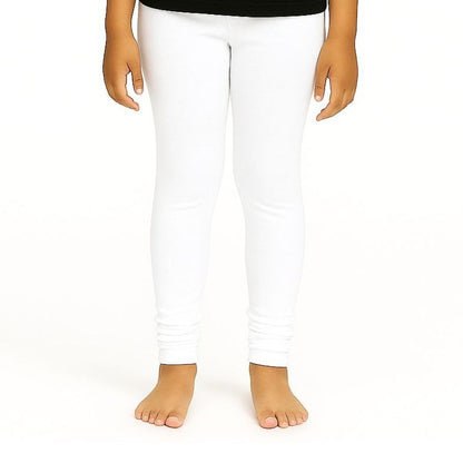 Lycra Cotton Legging for Girls White