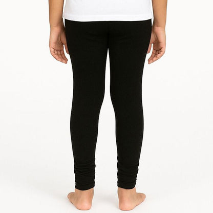 Lycra Cotton Legging for Girls - Black