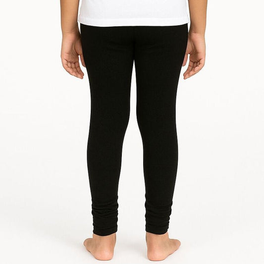 Lycra Cotton Legging for Girls - Black