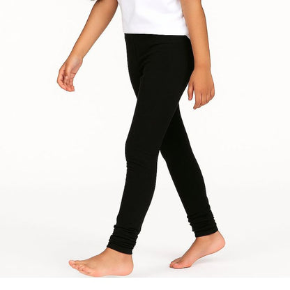 Lycra Cotton Legging for Girls - Black