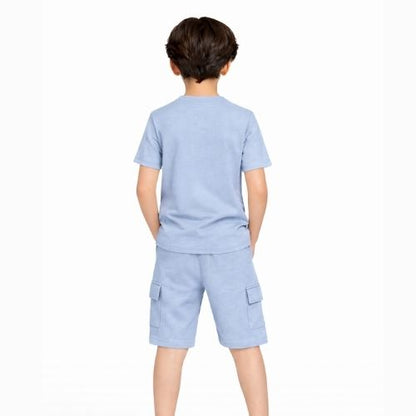 CHILINS Boys Oversized Relax Fit T-Shirt & Shorts Set – Comfortable Casual Wear