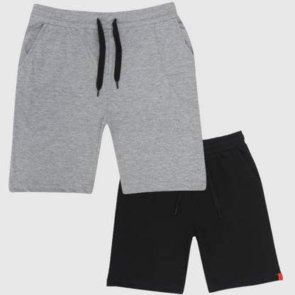 Kids Cotton Shorts Grey & Black