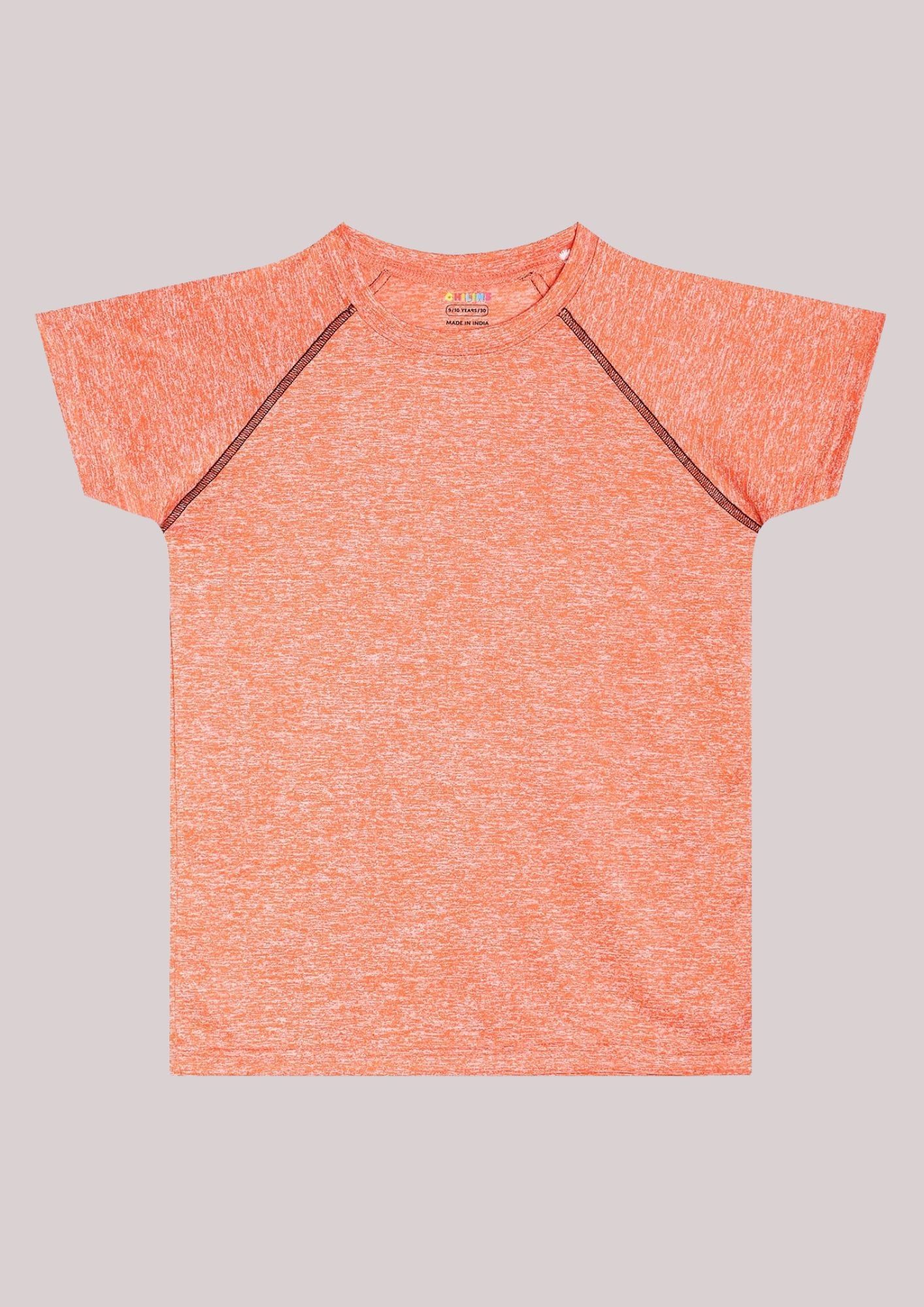 CHILINS Kids’ Orange Dry‑Fit Sports T‑Shirt – Activewear for School & Outdoor Sports