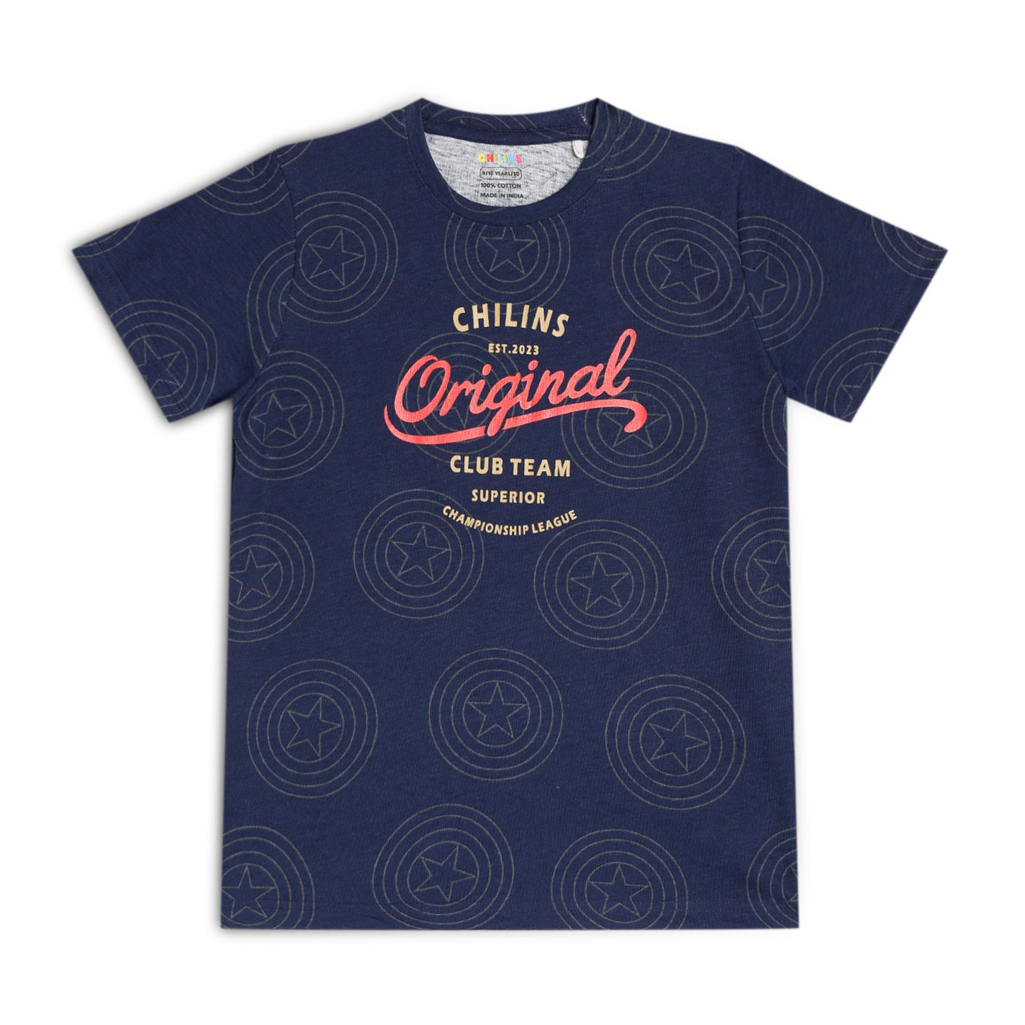 Boys Regular Round Neck Cotton Fit T-Shirt