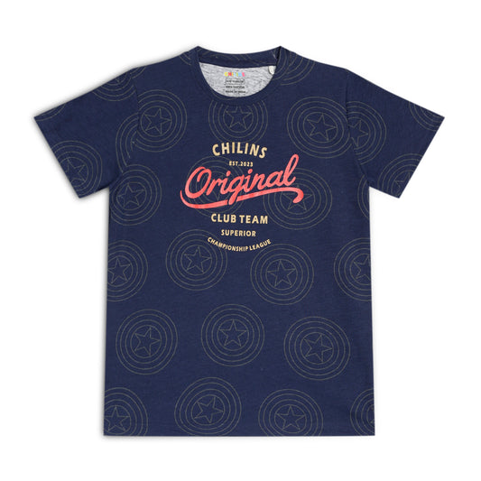 Boys Regular Round Neck Cotton Fit T-Shirt