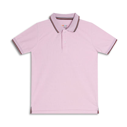 Boys Polo Solid Tshirt Polyester Lavender