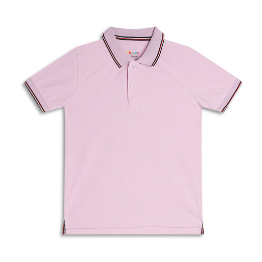 Boys Polo Solid Tshirt Polyester Lavender