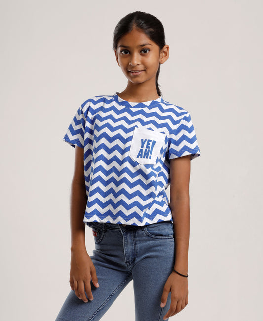 Girls’ Graphic Printed T-Shirt| Crop top | Slogan Tee | Soft Cotton Casual Top for Kids