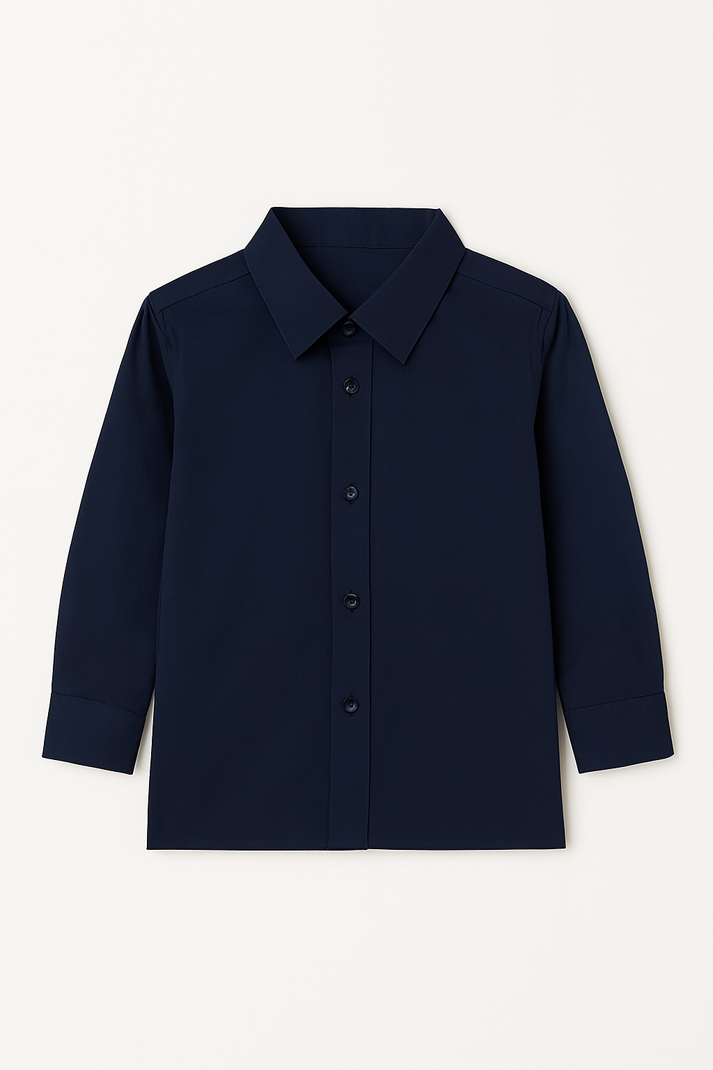 CHILINS Kids Blue Solid Formal Shirt | Full Sleeve Button-Down Shirt