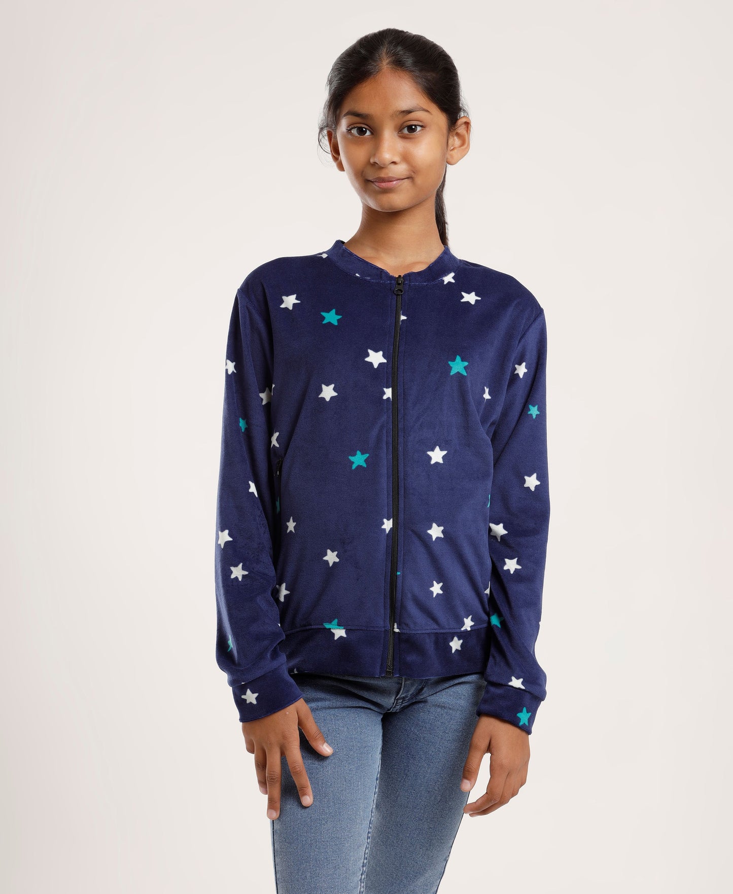 Girls Zip up Hoodie Soft Cute Sweatshirt Fuzzy Fleece Jacket with Pocket