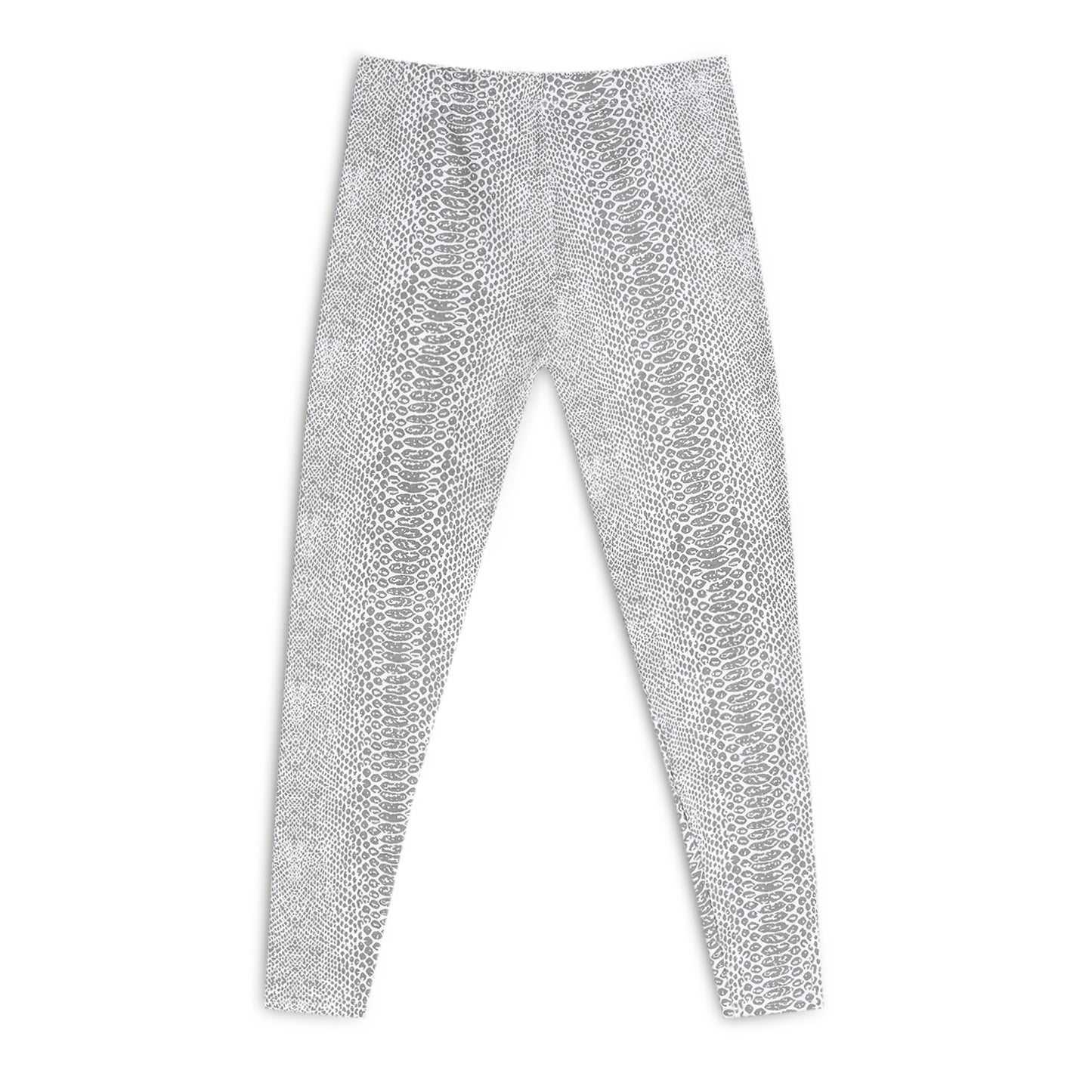 Poly lycra Printed Leggings for Girls White