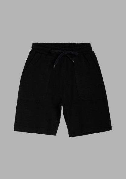 CHILINS Kids’ Light Black Cotton Shorts – 100% Pure Cotton Casual Wear