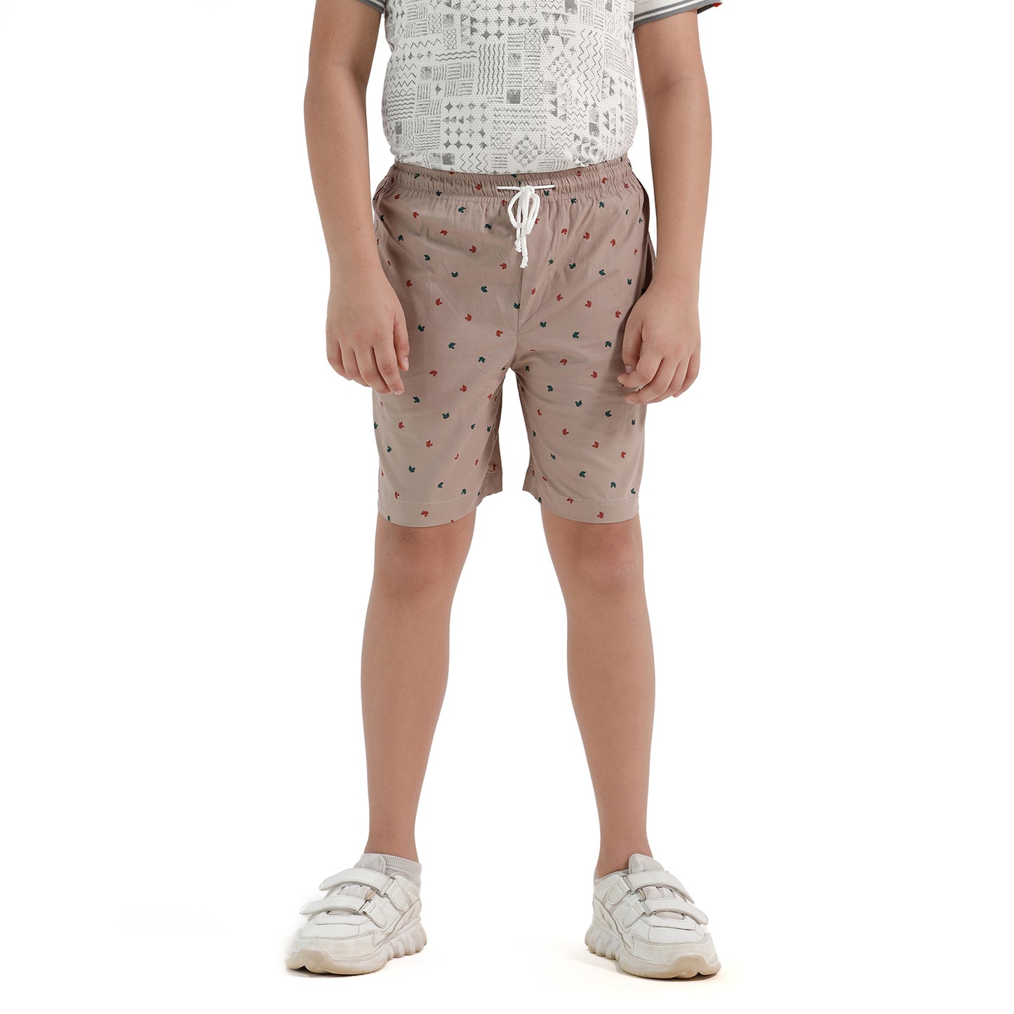 CHILINS Boys Girls Printed Cotton Bermuda Shorts