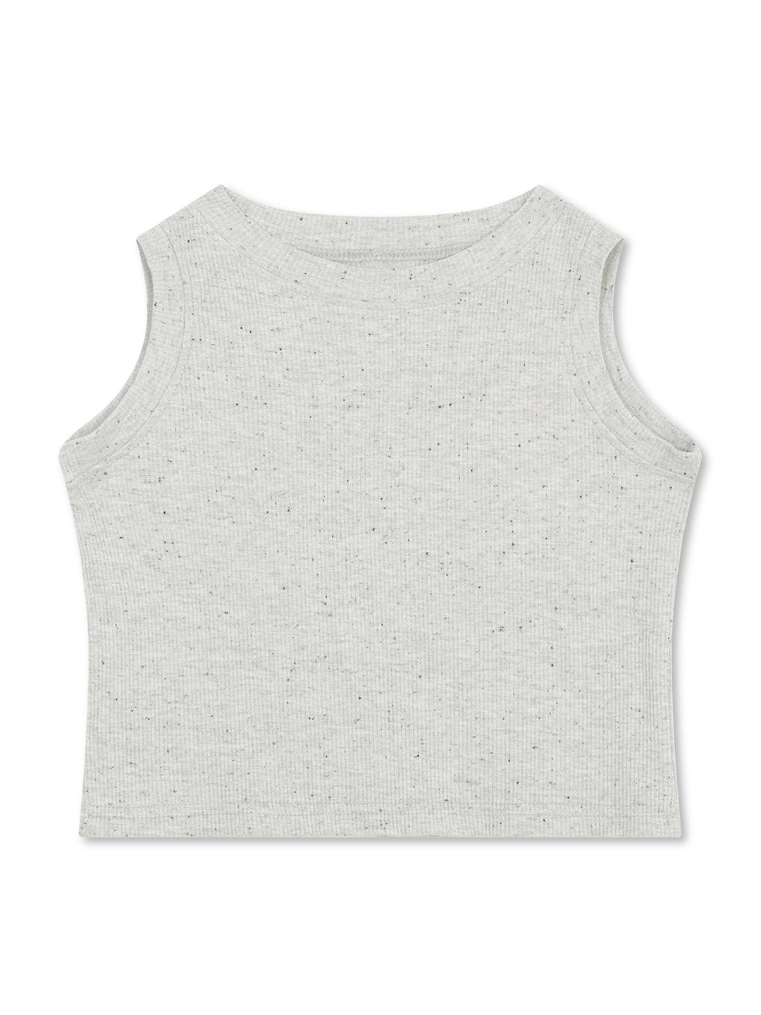 CHILINS Girls Grey Ribbed Cotton Crop Top Stylish & Comfortable Kidswear