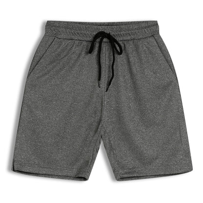 CHILINS Kids Dry Fit Sports Shorts | Grey Activewear Shorts with Drawstring