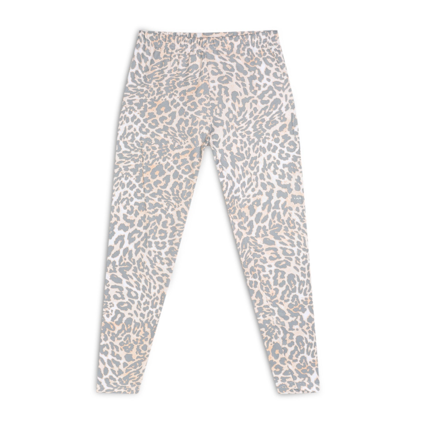 Poly lycra Printed Leggings for Girls Pink