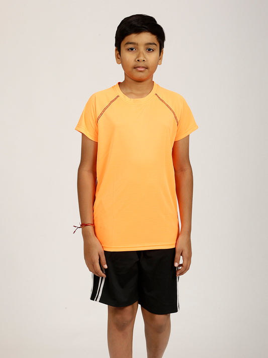 CHILINS Boys Activewear Sportswear – Dryfit Polyester, Orange, Raglan Sleeve