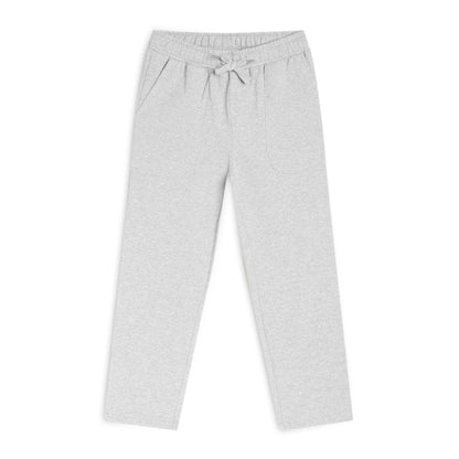 Boys Regular Fit Mid-Rise Cotton Track Pants with Stylish Pockets – Grey