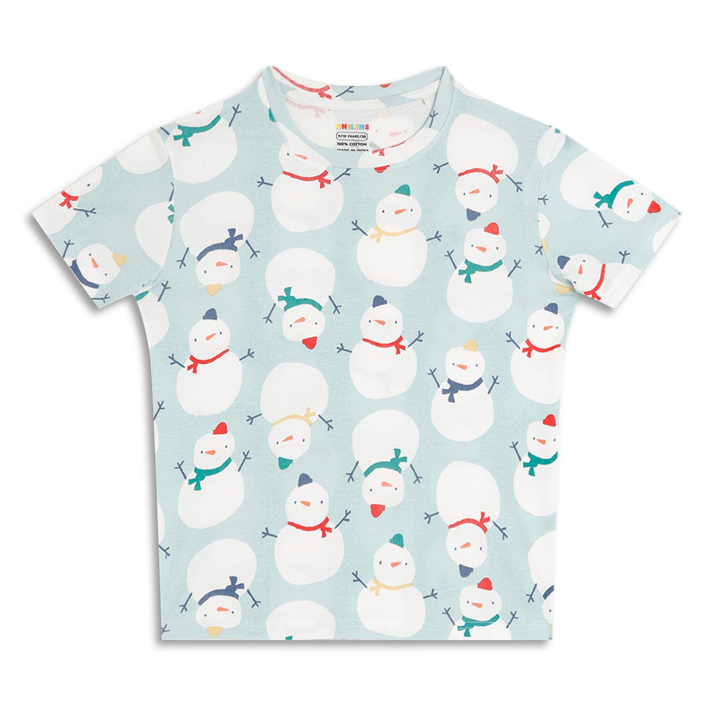 Boys Girls Christmas Special Round Neck Cotton Tshirt